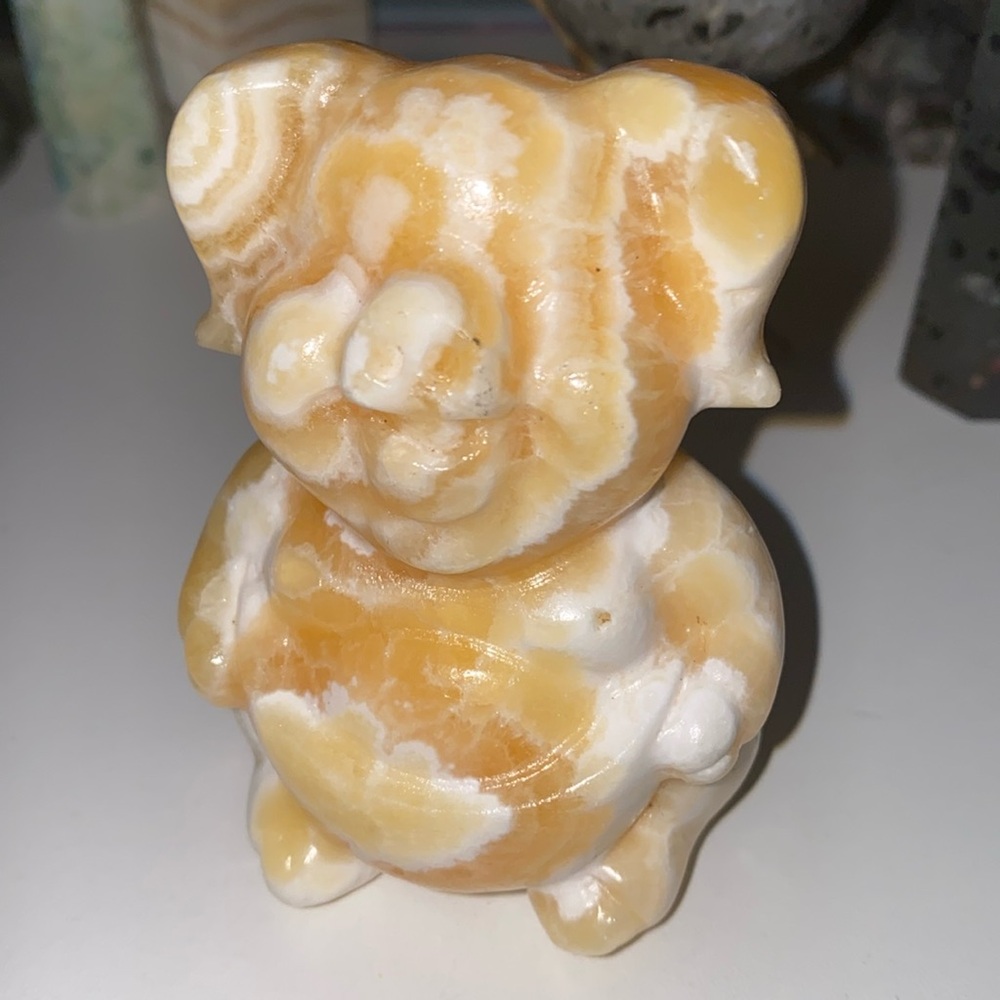 Orange Calcite Pig